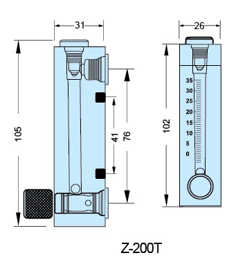 Z-200T 2-20L/H 0.1-1LPM 4-40L/H 1-10LPM 5-50L/H 面板式流量計(jì)